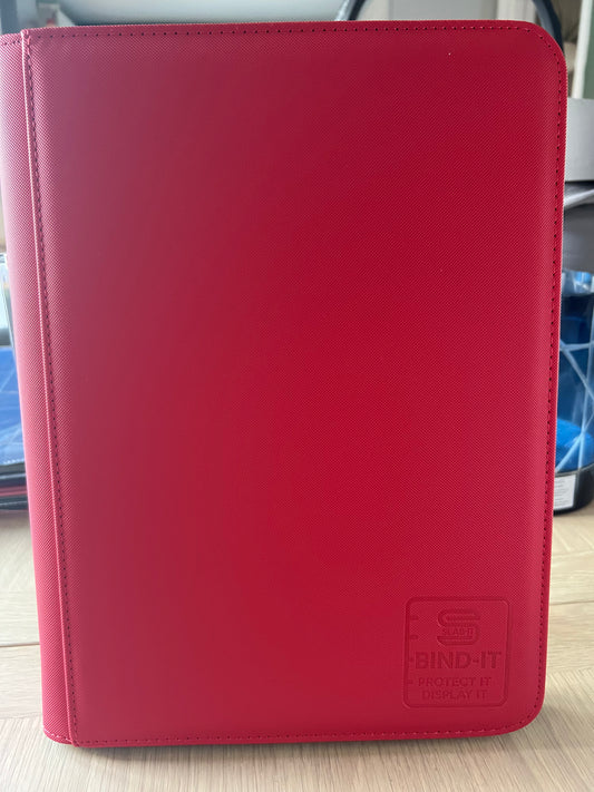 Bind-It - Premium 9 Page Pocket Binder 360 Cards - Red